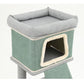 Modern Sisal Cat Tree House Three Level